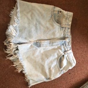 High wasted light wash